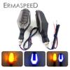 Универсальные 10 мм светодиодные указатели поворота для мотоцикла, мигалки, янтарно-красные передние и задние фонари, индикатор для скутера, мотоцикла