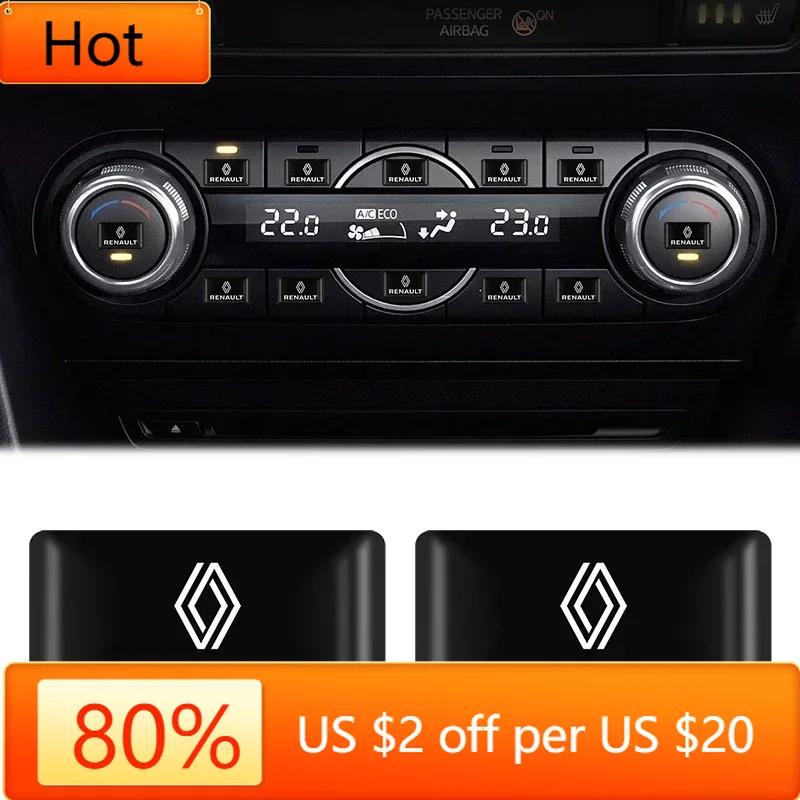 2026 Hot For Renault Interior Stickers 10pcs Car Styling 3D Small Emblem Badge Stickers For Renault DACIA Scenic Loguna Twingo S