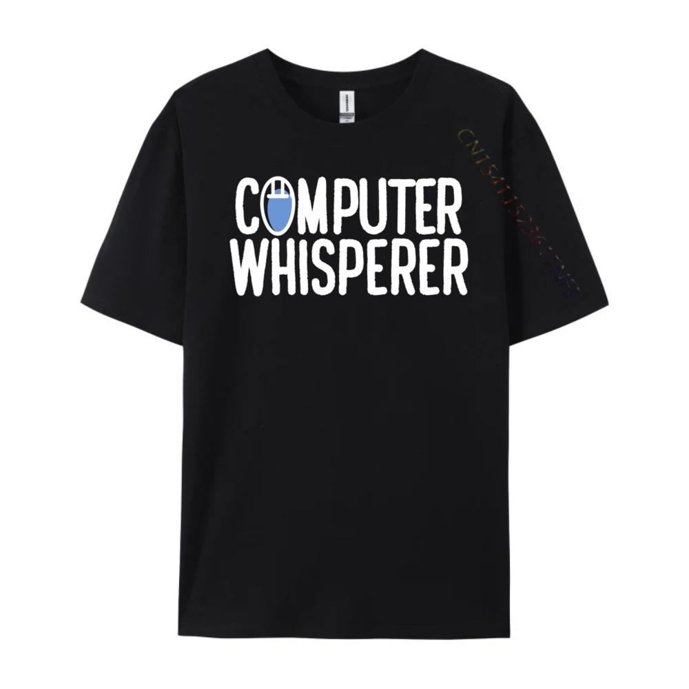 Pc Nerd Techie It Technician Computer Whisperer Blue And White Graphic T Shirts Women Classic Funny Gifts Big Size