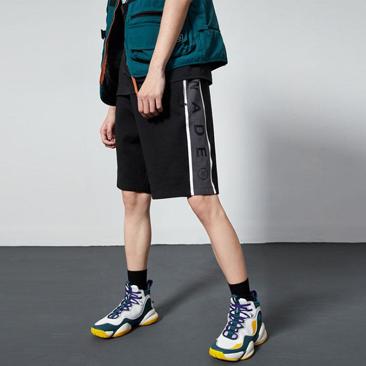 Мужские свободные трикотажные спортивные шорты серии Li Ning Wade, стандартные, черные, AKSQ049-1