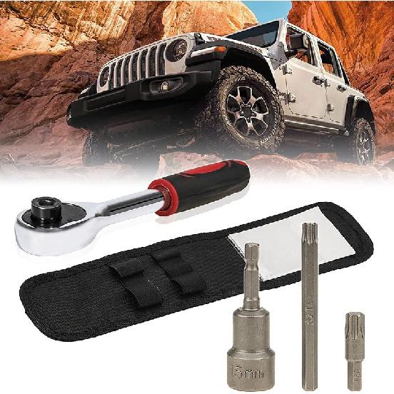 Bolaxin For Jeep Wrangler Accessories Torx Tool Kit Soft/Hard Top Door Removal Replace 68361574AB/ 82214166AB For Jeep JL JK & Gladiator Rubicon