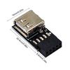 USB 9-контактный на USB 2.0 Type-A Female Адаптер для материнской платы Простое подключение USB-устройств
