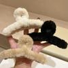 Kawaii Fur Hair Claws Clip for Women and Girls Autumn Winter Vintage Solid Hairy Shark Hairpin Korean Accessories