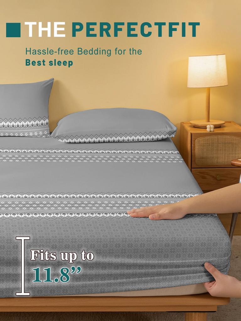1 простая современная геометрическая набивная матовая простыня, покрывало для кровати с принтом в спальню, постельное белье (Исключая наволочки)