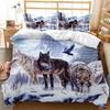 3D Printed Wolf Wild Snow Animal Comfortable Duvet Quilt Cover Pillowcase Bedding Set Children Bedroom Decoration Home Textile
