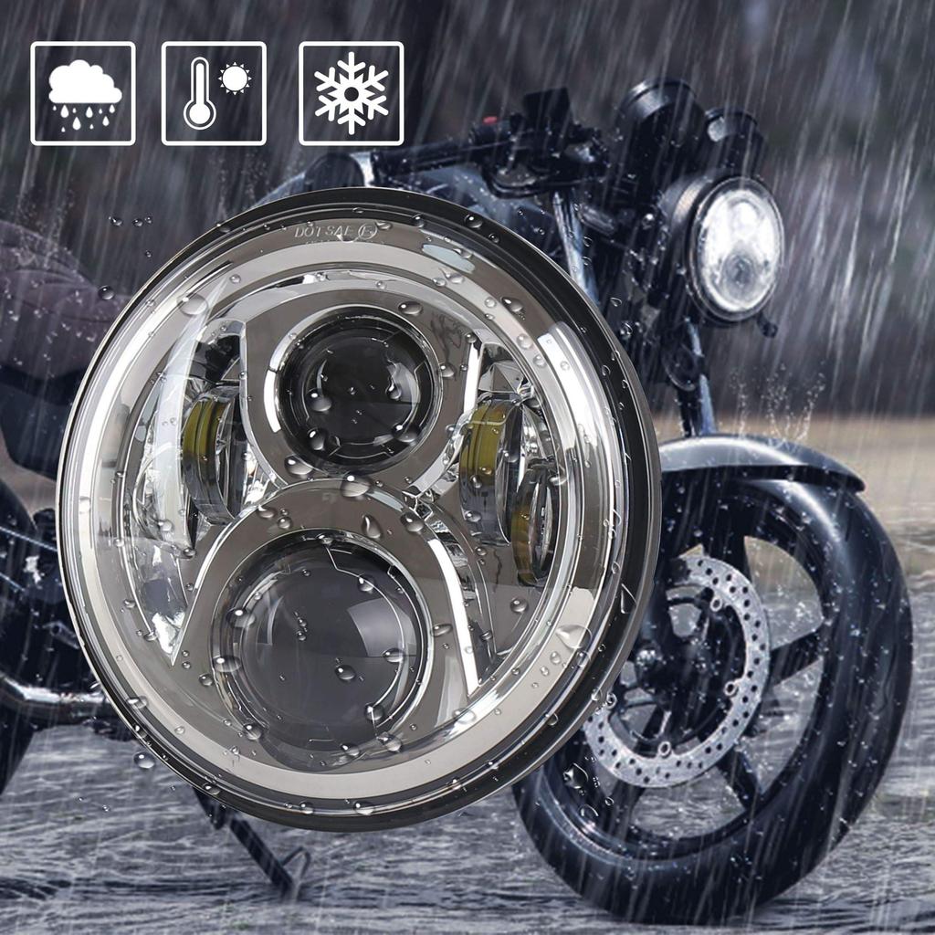 Фара MOVOTOR CB400SF 7-дюймовая светодиодная фара для мотоцикла Honda Beam Chrome 1 шт. Hi/Lo