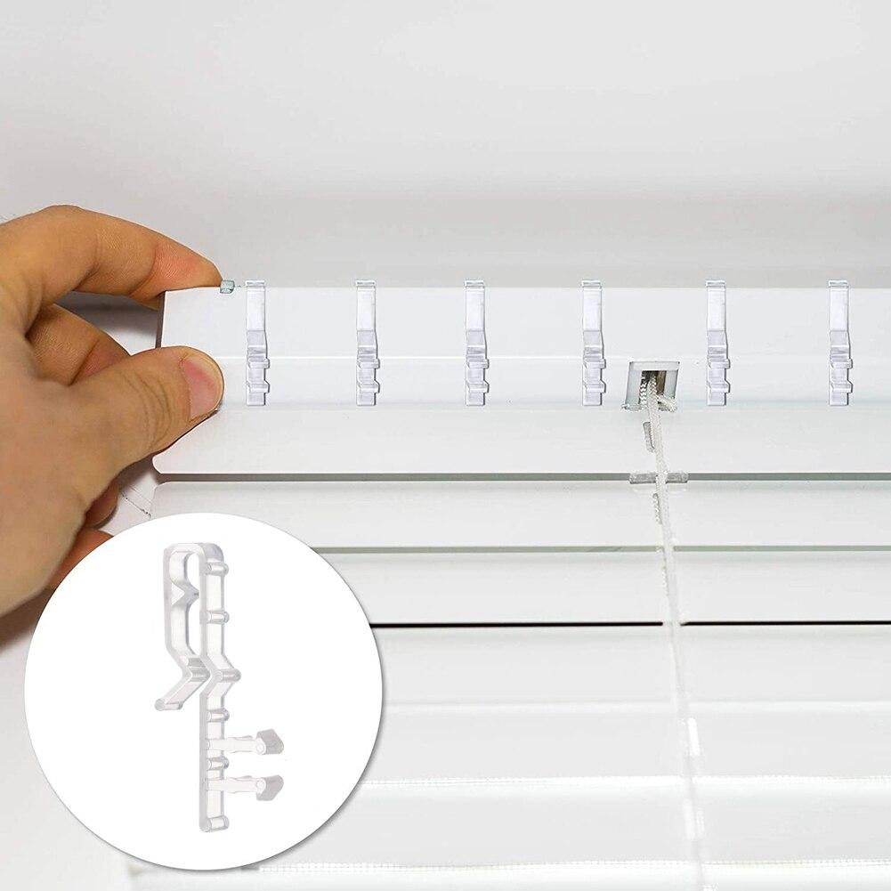 Зажимы для штор Домашние Мини-жалюзи Клипсы для карниза Пластиковые зажимы-фиксаторы для карниза Скрытые зажимы для карниза