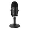 USB Condenser Microphone, Unidirectional PC Gaming Microphone with Noise Reduction, Mute Button, LED Indicator Light, and Microphone Stand, Ideal for