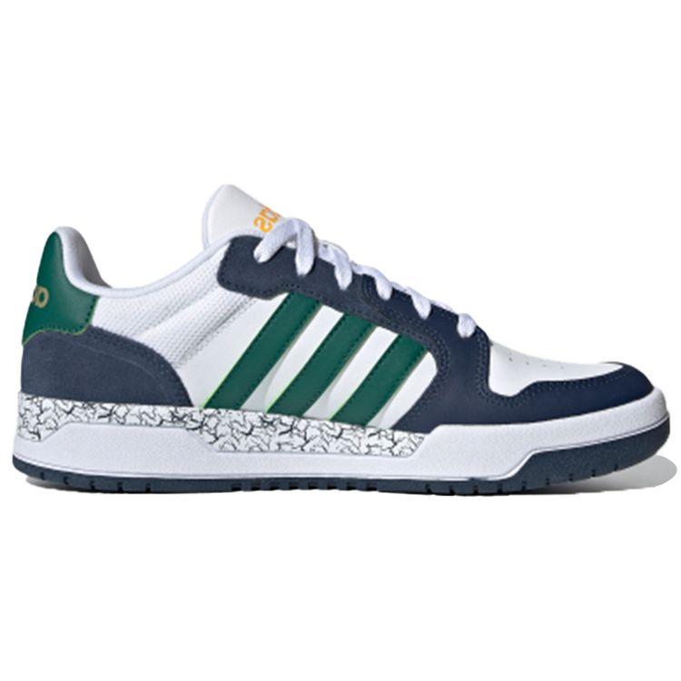 Adidas Neo Entrap Synthetic Leather Simple Low-Top Skate Shoes Unisex Sneakers White Blue Green FZ1119