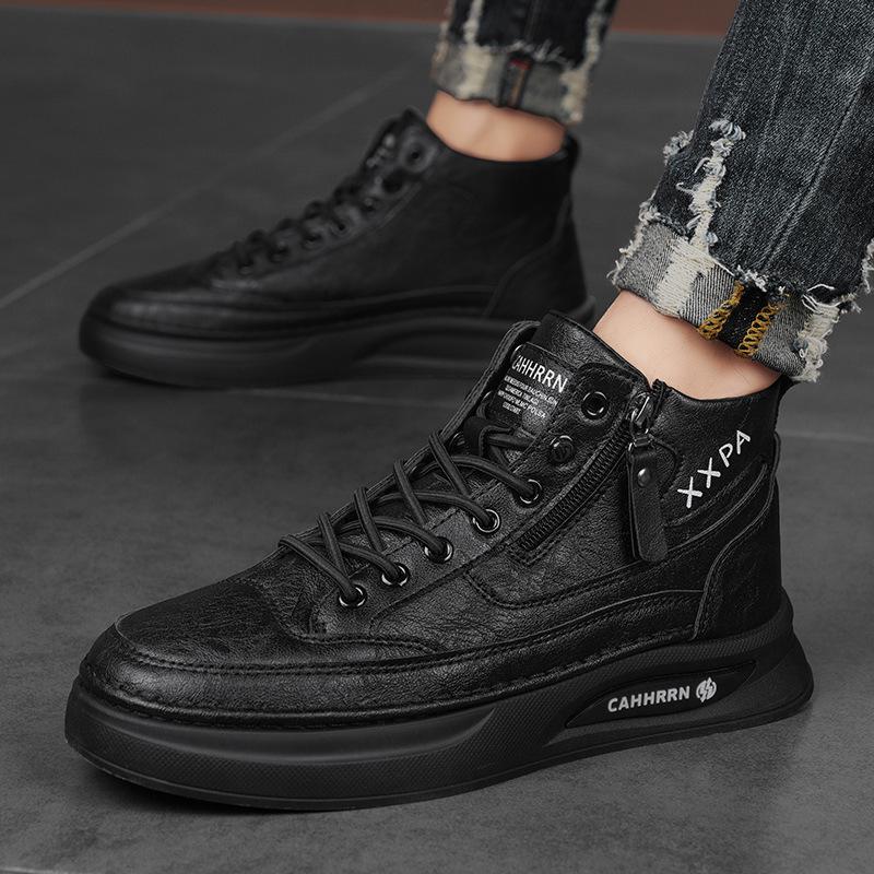 Autumn New High-top Board Shoes Men's Casual Little White Shoes Versatile Student Sports Shoes Four Seasons Trendy Shoes Martin Shoes