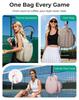 Versatile Pickleball & Tennis Backpack Tote – Stylish Dogtooth Pattern with Dedicated Shoe Compartment, Waterproof Sports Bag for Men & Women less