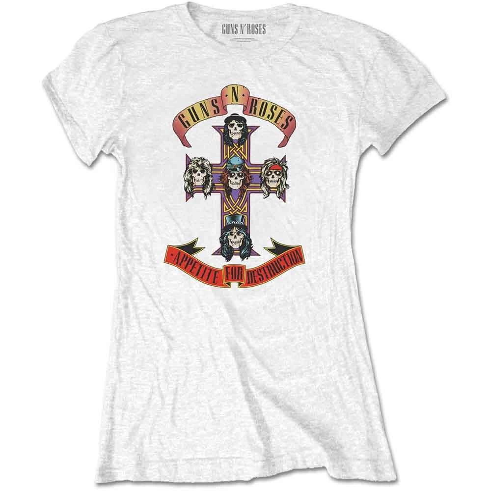 Футболка женская Band Monkey Guns N Roses Appetite for Destruction Белая