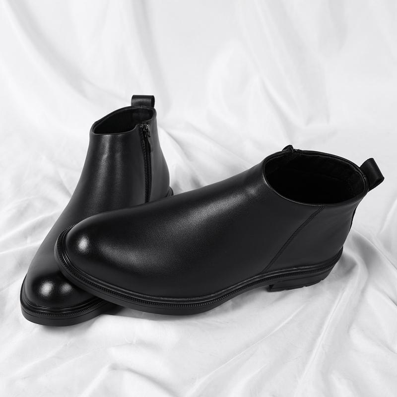 Ботинки челси мужские высокие туфли для отдыха на природе деловые формальные ботильоны осень-зима мужские туфли из спилковой кожи для мужчин