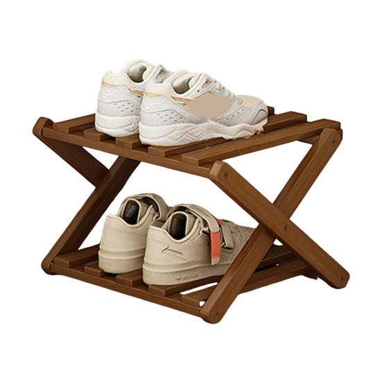 Экономящий место деревянный органайзер для обуви, складная полка для обуви, угловая, устойчивая конструкция, большой размер