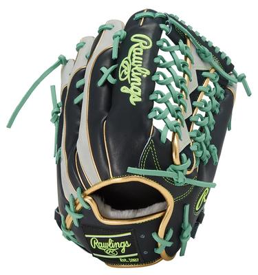 Rawlings PRO EXCEL Wizard COLORS Бейсбольная перчатка для броска HOH® #02 (GR5FHW2CB88MG), Софтбол, Перчатка аутфилдера, Темно-синий/Серый, 12,5 дюймов, Для левой руки