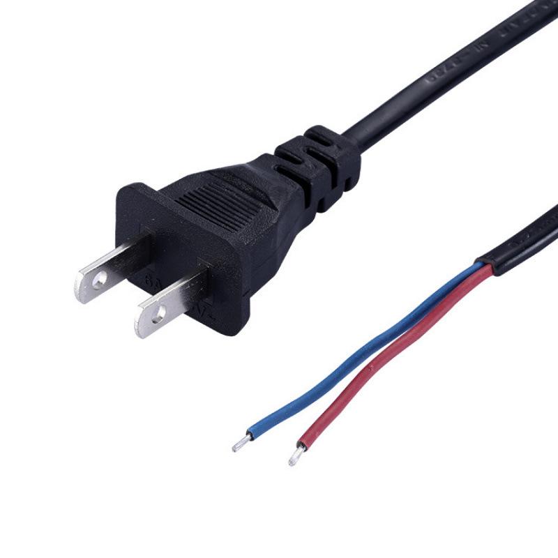1.5m US Standard Tin-Plated Two-Pin Power Cord with Soldered Connection