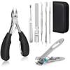 Feet Toenail Clippers Set Professional Thick Ingrown Toe Nail Clippers Men Seniors Pedicure Clippers Toenail Cutters Nail Tools