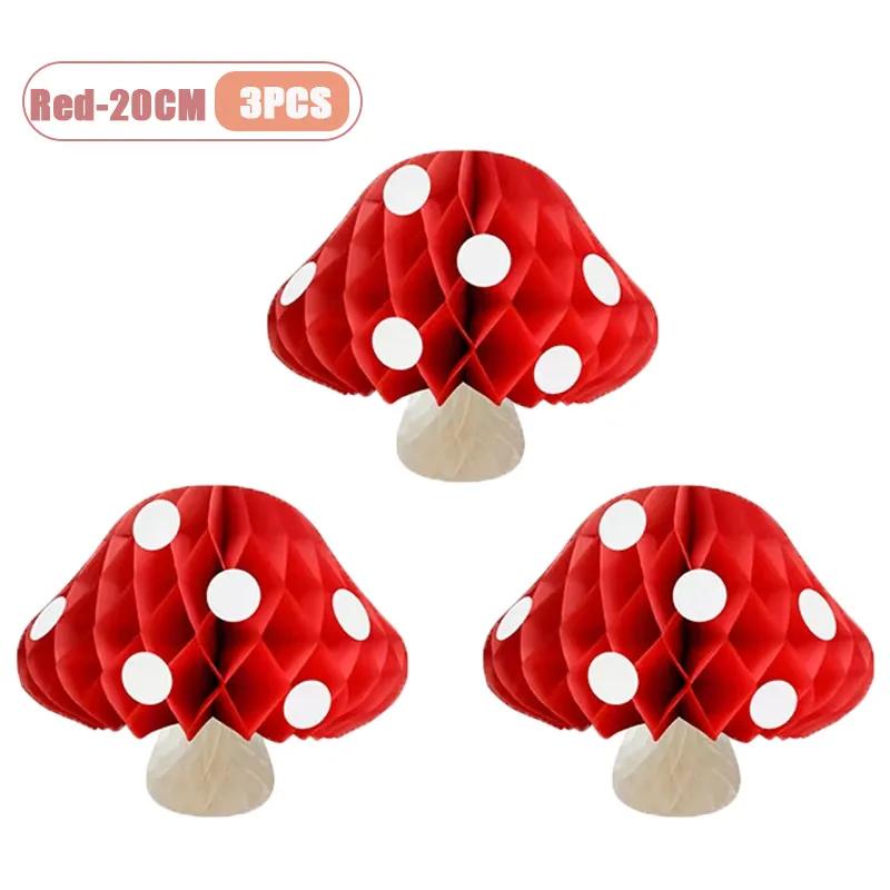 Mushroom Honeycomb Ball Ornament Hangable Decoration For Party Wedding Easter Christmas Home Nursery And Festive Scene Decor
