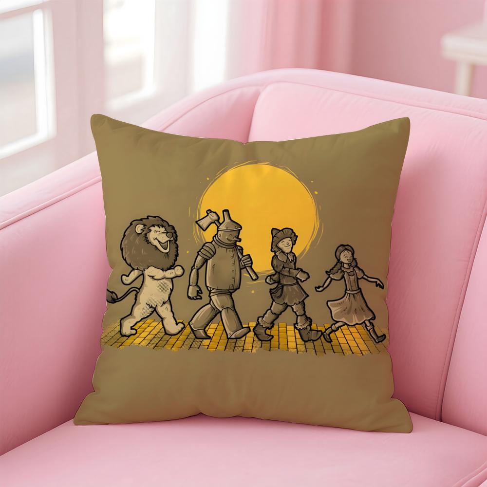 movie fantasy The WWizard of OOz Cushion Cover Pillow Case Soft Friendly Fabric Concealed Zipper