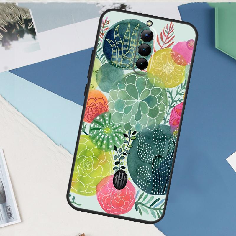 Cactus Succulent Case For ZTE Nubia Red Magic 8S 9S 10S 10 9 8 11 Pro Plus 6 7 6S 7S Pro 5G 6R 10 Air Cover