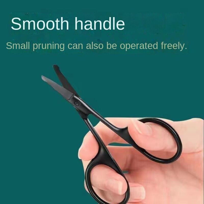 Ножницы из нержавеющей стали, стрижка волос в носу с круглым носом, триммер для безопасного бритья в носу для мужчин и женщин, маленькие ножницы для стрижки женских бровей