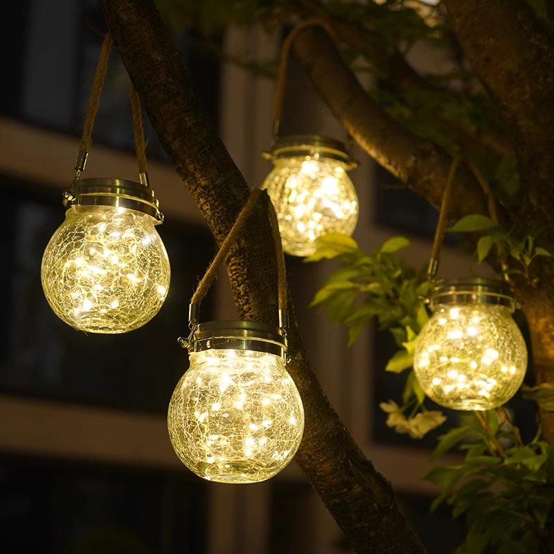 Waterproof Solar Garden Light - Crackle Tree Decorative Lamp for Outdoor Courtyard Atmosphere