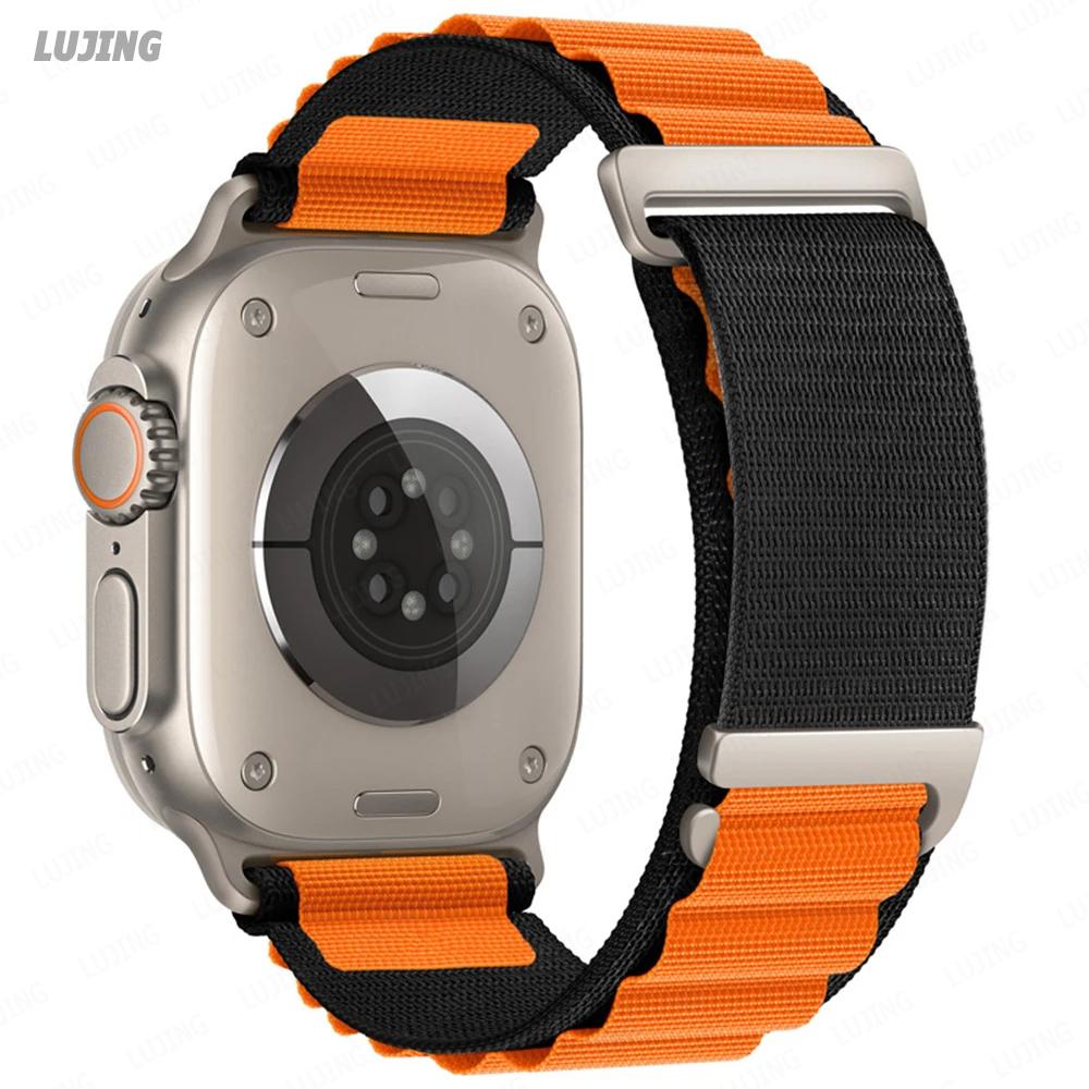 Ремешок Alpine Loop для Apple Watch Ultra 2, 49 мм, 45 мм, 44 мм, 42 мм, 41 мм, 38 мм, 40 мм, нейлоновый браслет для Iwatch Series 8, 9, 7, 3 SE, 6, 5