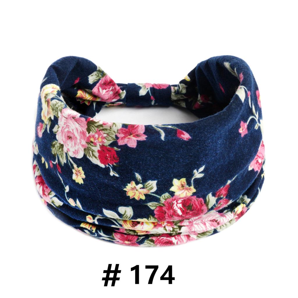 Бохо повязки на голову для женщин Хлопковые широкие повязки на голову Эластичная повязка для волос Нескользящая для тренировок Йоги Бега Тюрбан Головной убор Аксессуары для волос