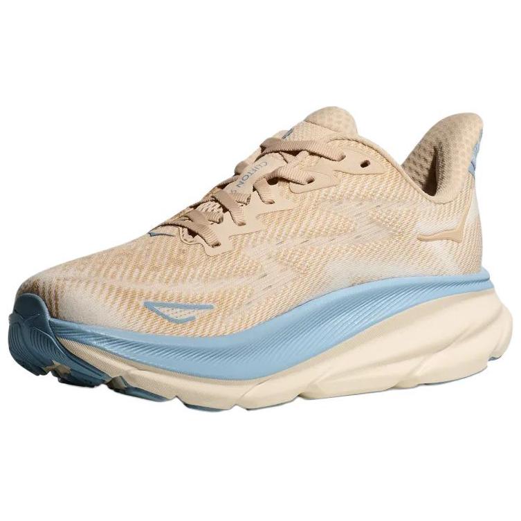 HOKA Clifton 9 Oak Alabaster Женские Кроссовки Кремовые 1127896-OKLB