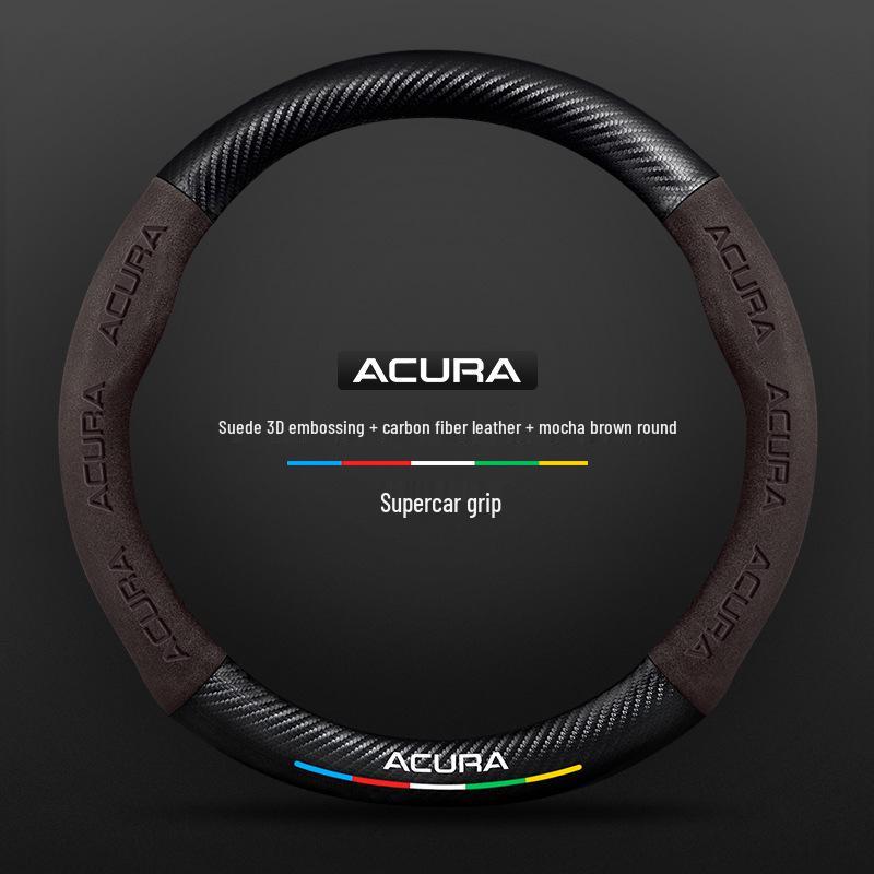 Acura CDX 2016-2021 Ultra-Thin Carbon Fiber Suede Leather Steering Wheel Cover