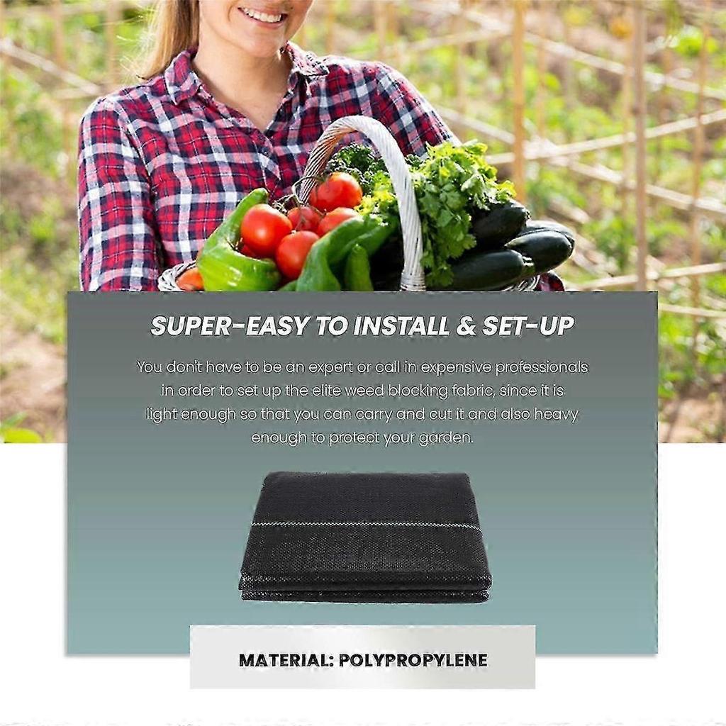 Garden Weeding Barrier Landscape Fabric &Heavy-Duty Weeding Block Gardening Mat, Easy Weeding Contro