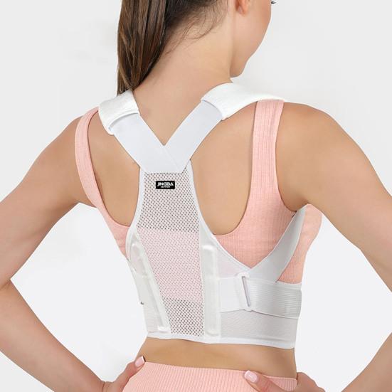 High Elastic Thickened Shoulder Pads Anti-hunchback Breathable Mesh Invisible Compression Correction Belt Adjustable Back Support Posture