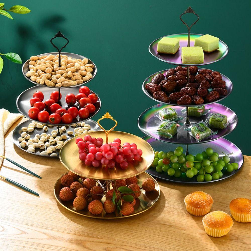 Easy to Use Cake Dessert Tray Stainless steel Dessert Display Holder  Birthday Party