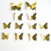 Stickers 12pcs/set Modern 3D Mirror Acrylic Butterfly Home Decoration DIY Art Wall Stickers