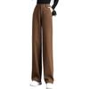 Women's Wool Fleece-Lined High-Waisted Wide-Leg Pants for Autumn/Winter 2025