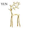 Winter Holiday Accents Christmas Reindeer Statue, Small Deer Sculpture Figurine, Modern Elegant Tabletop Decor for Tabletop, Mantel, Living