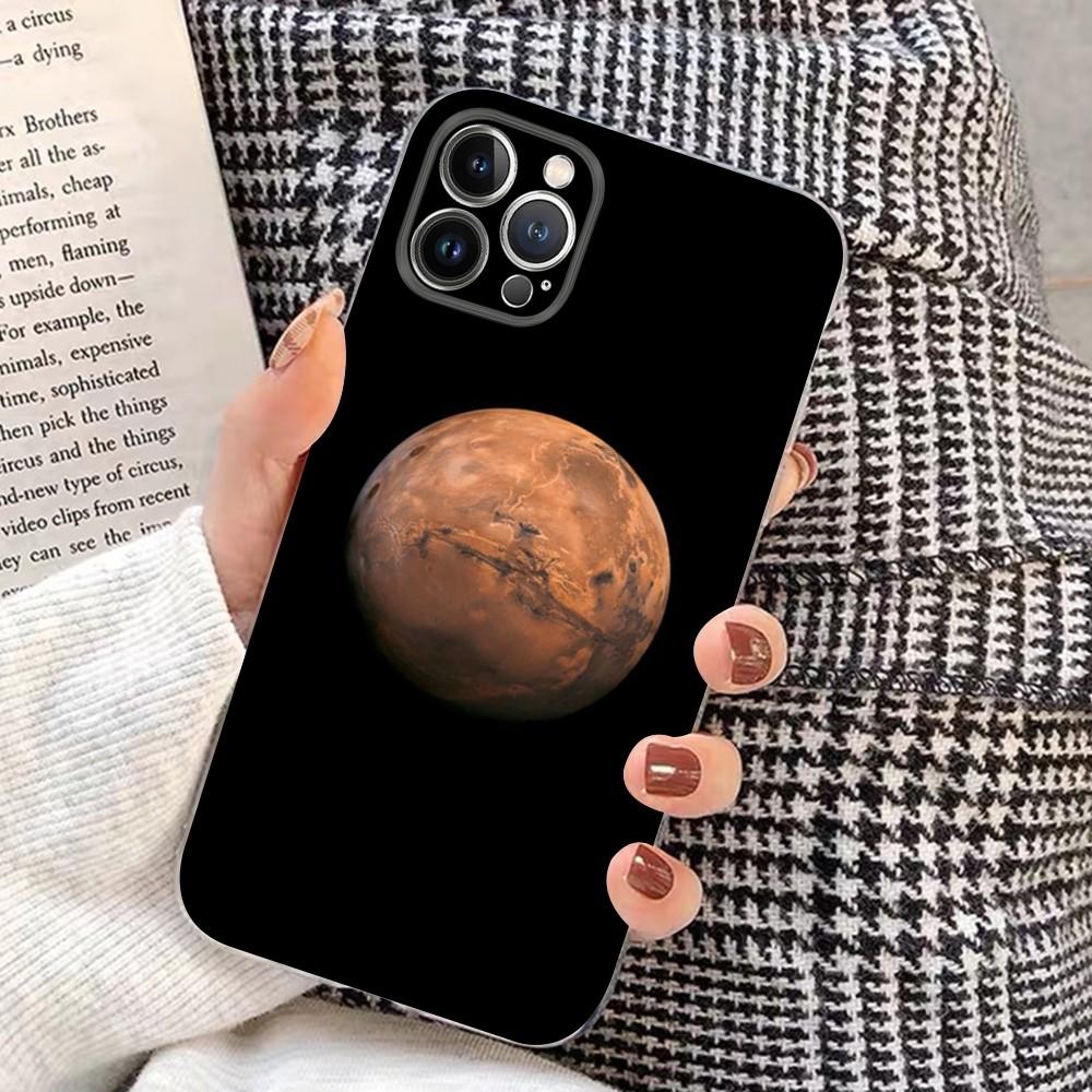 Чехол для телефона Планета Сатурн Марс для iPhone 15 8 7 6 6S Plus X SE 2020 XR XS 14 11 12 13 Mini Pro Max Мобильный чехол
