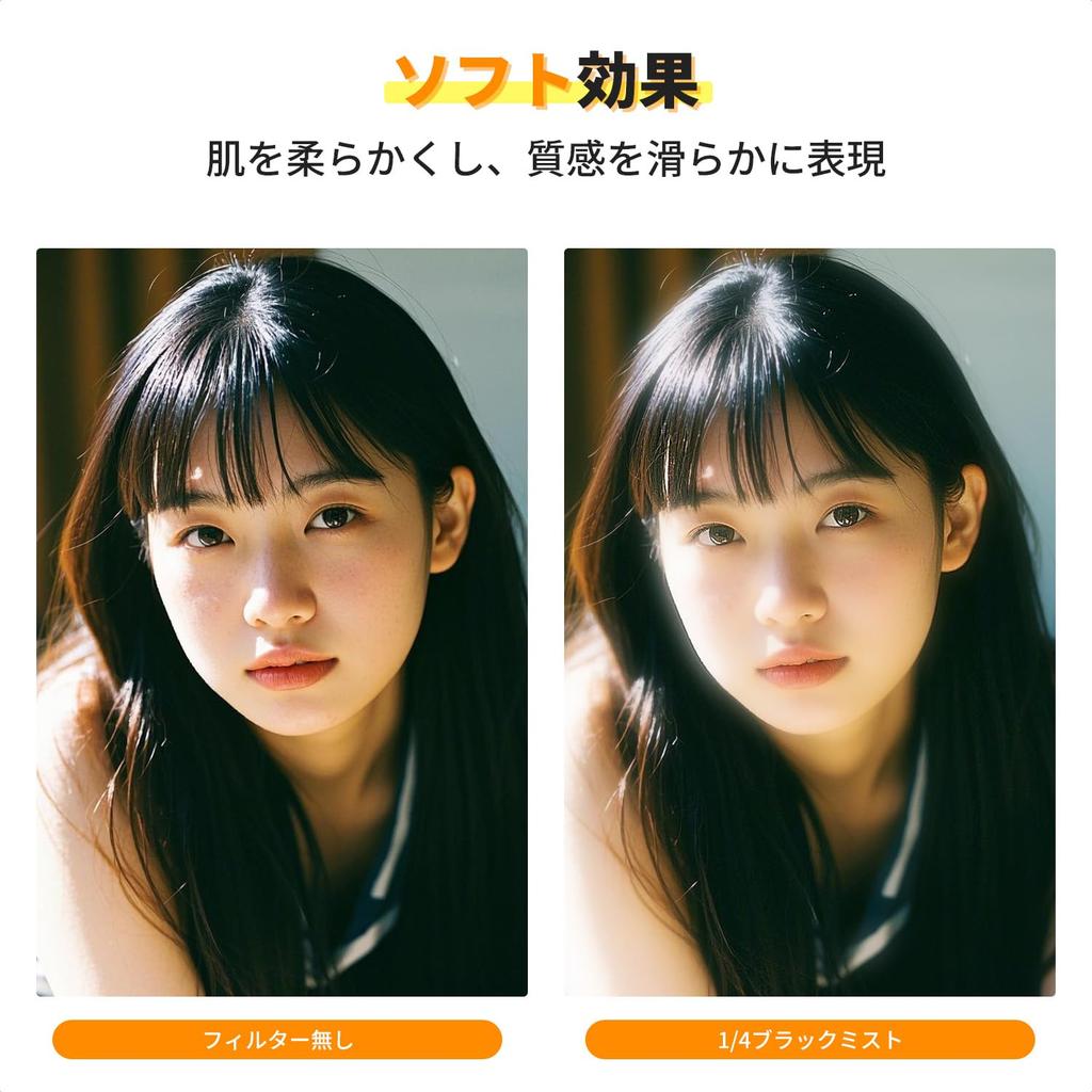 Concept 52mm Black Mist Soft Lens Cap 1 Cleaning Cloth For Contrast Soft Delineation Nano Aviation Aluminum Thin Ideal for Portraits K&F 1/4 Filter,