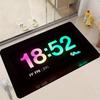 Современный цифровой clock pattern Круглый коврик Креативный дизайн времени Нескользящий коврик для прихожей Гостиной Спальни Домашний декор