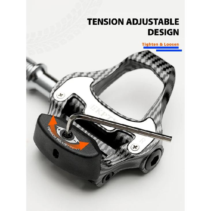 BKPTX R31 Road Bike Pedal Carbon Fiber Bearings Pedal For Look Keo Self-Locking Bicycle Pattern Ultra Light Professional Pedals