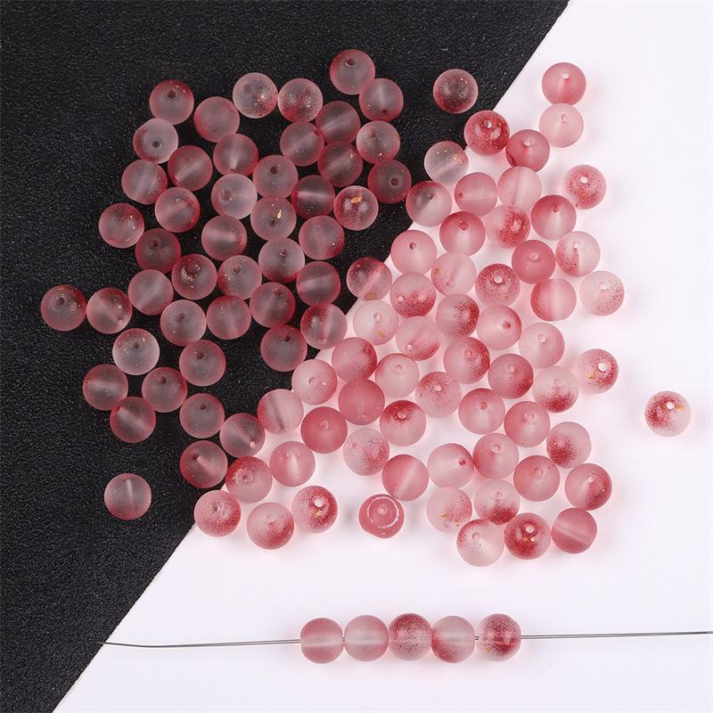 Аксессуары для украшений своими руками: 50 матовых стеклянных бусин с золотым порошком для ожерелий, браслетов, сережек