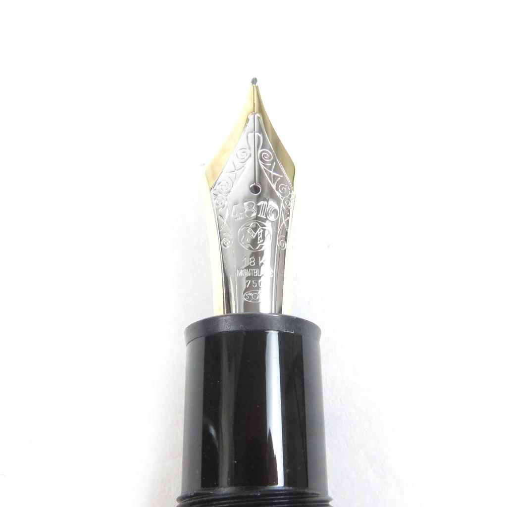 Отличная перьевая ручка MONTBLANC Meisterstck 149 Колпачкового типа Черная золото 18 карат мужская Б/у