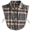 Women Detachable Plaid Shirt Design Fake Collar False Blouse Clothing Accessories