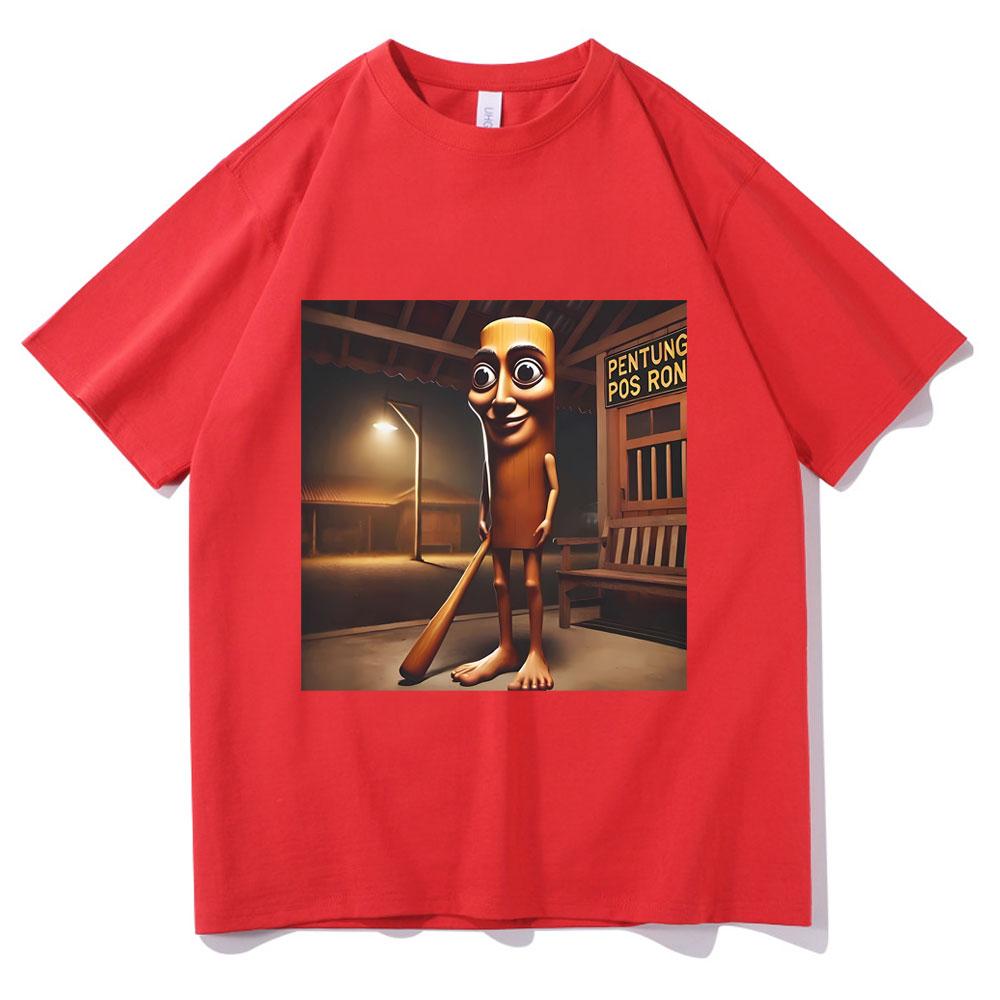 Tung Tung Tung Sahur Funny Baseball Bat Mugshot Tshirt Male Aesthetic Streetwear Men Women Casual Humor Short Sleeve T Shirts