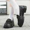Fashion Student Happy Shoes 2024 Spring New Fashionable Casual Walking Shoes Trendy Black Round Head Thick Bottom Low Top Women's Shoes