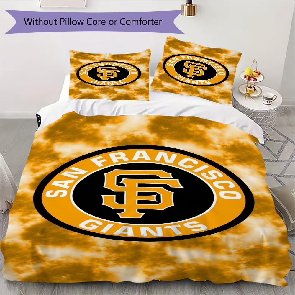 San Francisco Giants Pattern Bedding uilt Set uilt Cover Pillowcase Home Decoration Birthday Gift (1 * duvet cover + 2 * pillowcase without core)