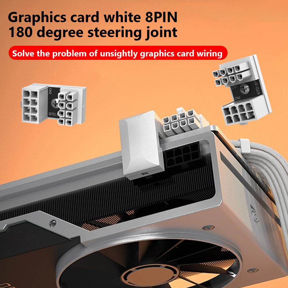 ATX GPU VGA PCIe 8-контактный 6-контактный U-образный угловой на 180 градусов Разветвитель питания для настольной видеокарты Графический адаптер GPU