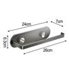 Wall Mounted Tissue Holder In Grey Space Aluminum For Bathroom Kitchen Toilet Paper Roll No Punching Installation