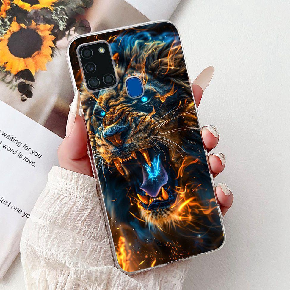 Для Samsung A21s Чехол Прозрачный Модный Роскошный Милый Расписная Задняя Крышка Для Samsung Galaxy A21s Чехол для Телефона A217F A217M A217N