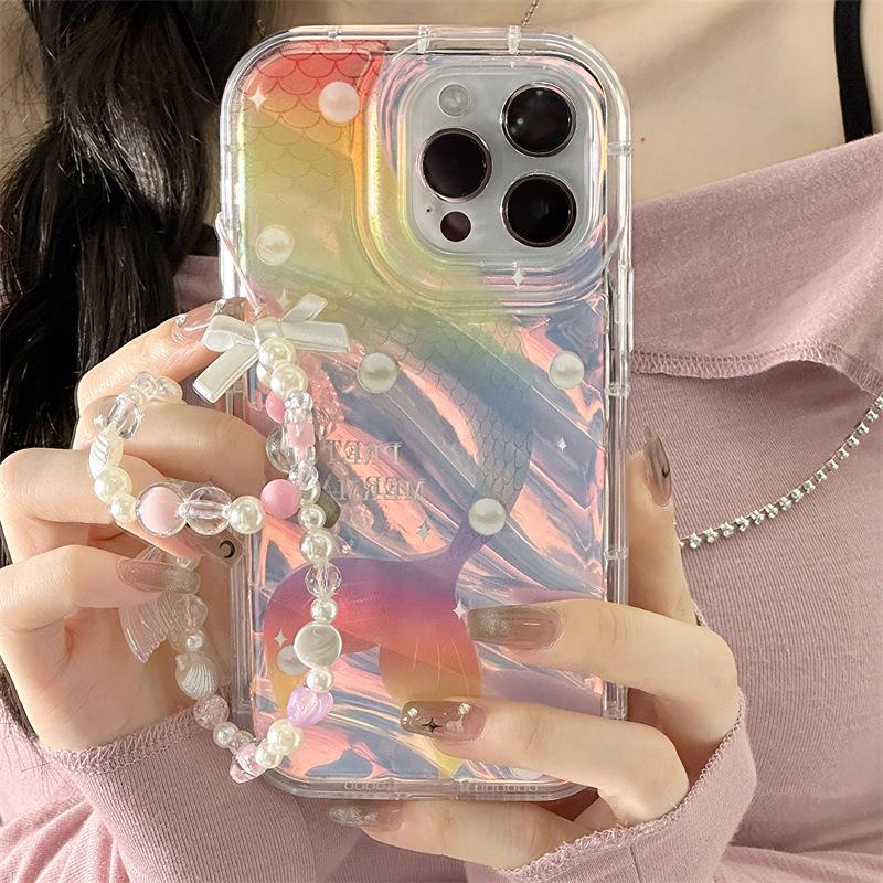 Чехол Zhitai для iPhone 12-15: Мягкий корпус, функция браслета, подходит для моделей до 13/14/16.
